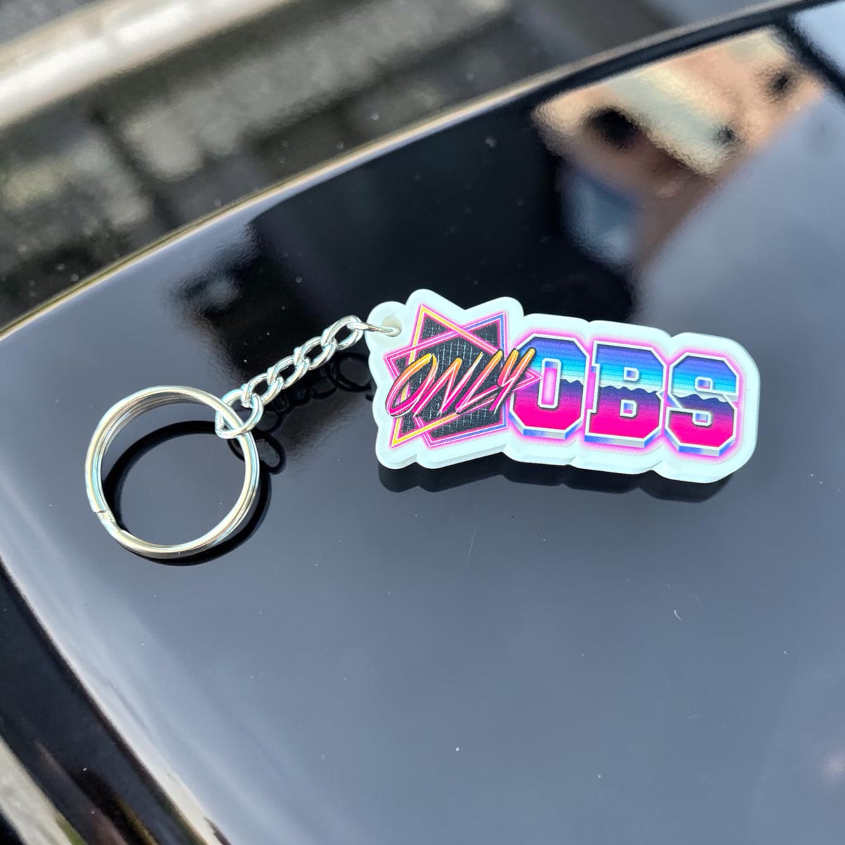 Only OBS NINETIES LOGO KEYCHAIN