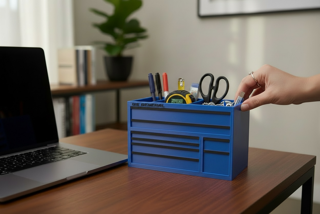 Replica tool box desk organizer