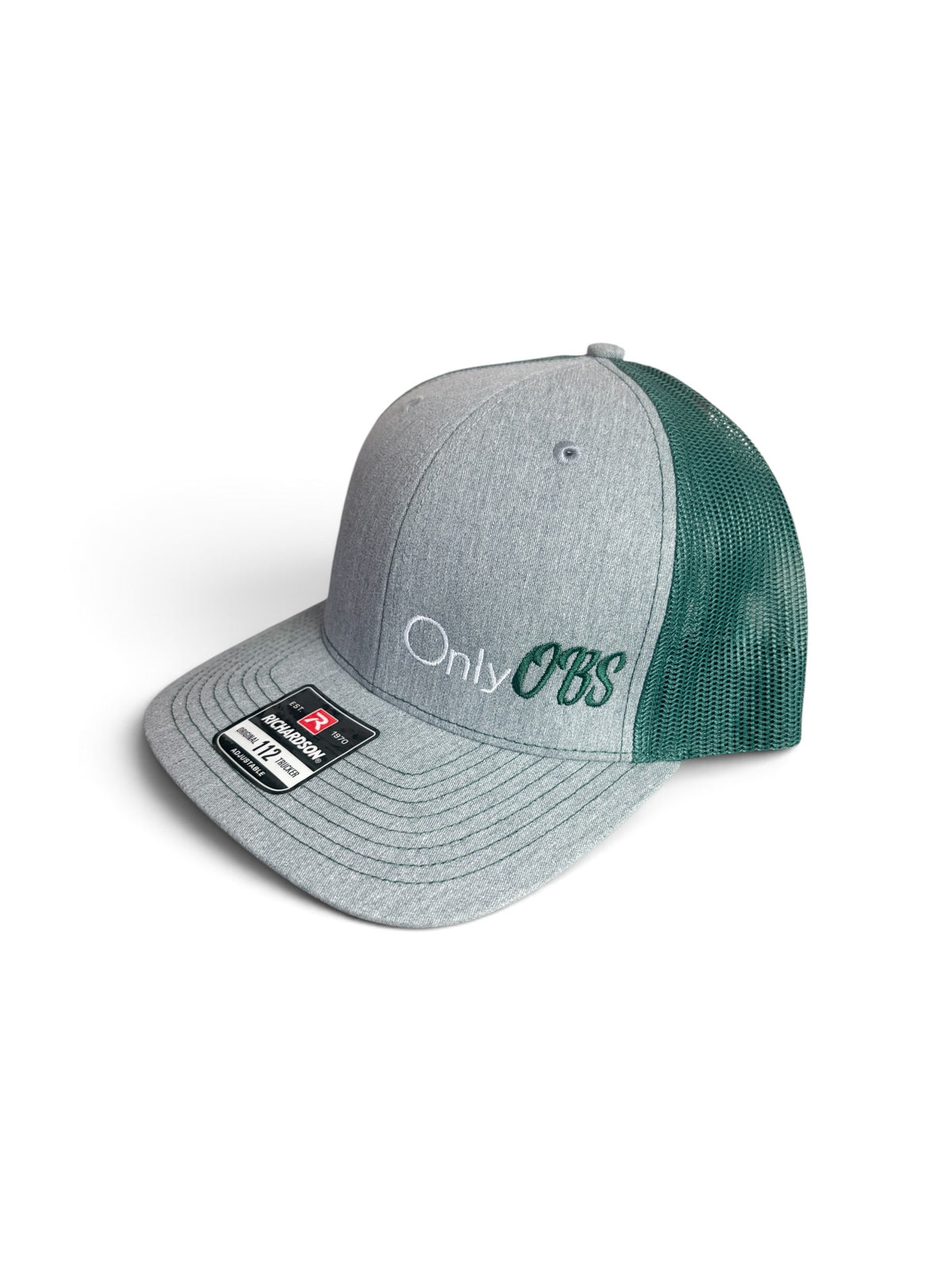 Gray/Green only OBS original logo Baseball Cap