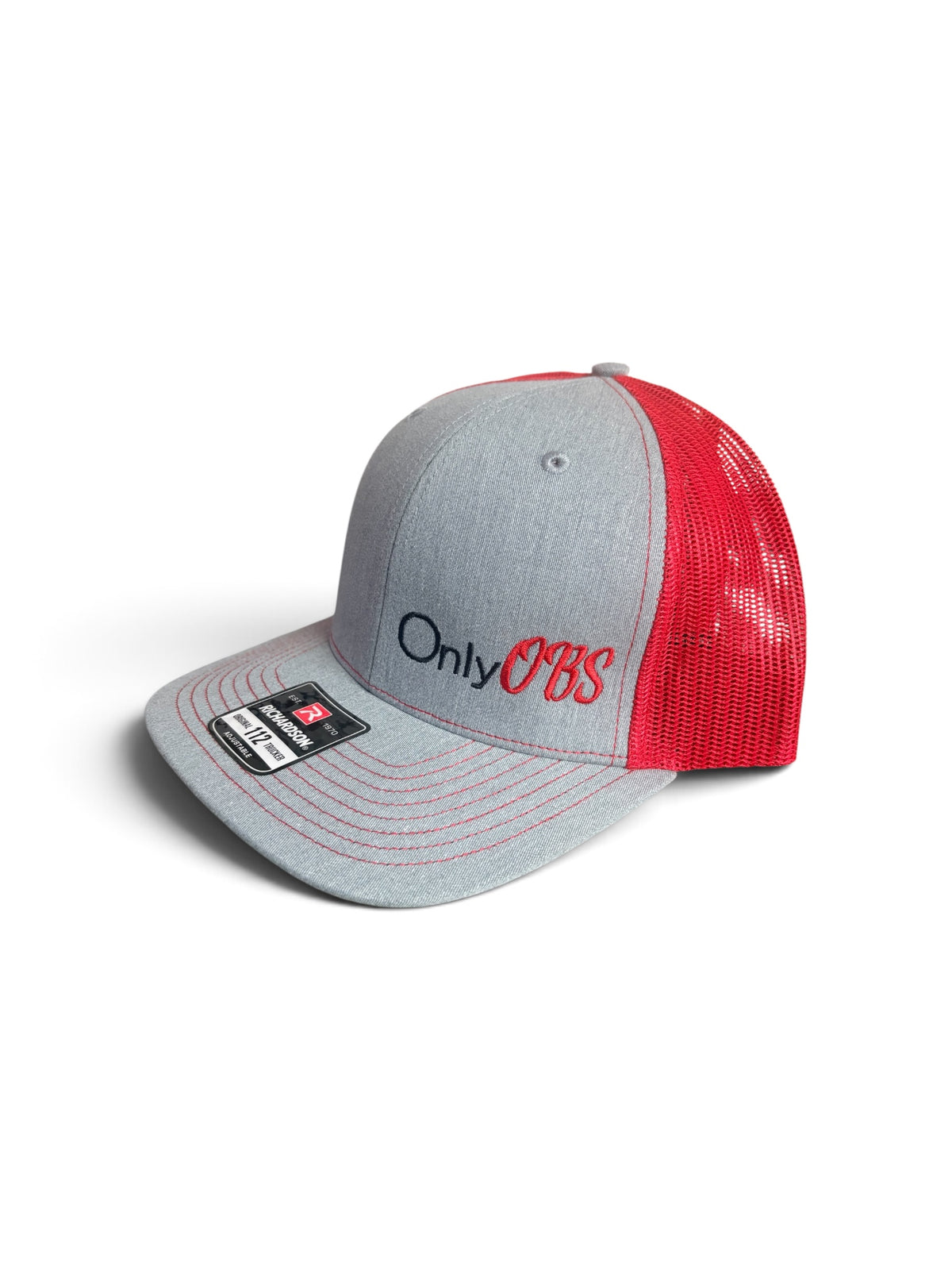 Gray/Red only OBS original logo Baseball Cap