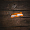 Orange and white tailgate keyrings